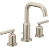 imageMoen T6142BL Gibson Two Handle 8Inch Widespread High Arc Modern Bathroom Sink Faucet Valve Required Trim Only Matte BlackBrushed Nickel