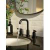 imageMoen T6142BL Gibson Two Handle 8Inch Widespread High Arc Modern Bathroom Sink Faucet Valve Required Trim Only Matte BlackMatte Black