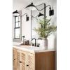 imageMoen T6142BL Gibson Two Handle 8Inch Widespread High Arc Modern Bathroom Sink Faucet Valve Required Trim Only Matte BlackMatte Black