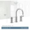 imageMoen T6222BL CIA Collection 8 in Widespread 2Handle HighArc Bathroom Faucet Trim Kit Valve Required Matte BlackBrushed Nickel