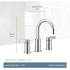 imageMoen T6222BL CIA Collection 8 in Widespread 2Handle HighArc Bathroom Faucet Trim Kit Valve Required Matte BlackBrushed Nickel