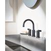 imageMoen T6222BL CIA Collection 8 in Widespread 2Handle HighArc Bathroom Faucet Trim Kit Valve Required Matte BlackMatte Black
