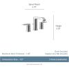 imageMoen T6708 Genta LX Two Handle Widespread Modern Bathroom Faucet Valve Required ChromeChrome