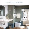 imageMoen T6906BL Voss Matte Black TwoHandle Wall Mount Bathroom Faucet Trim Kit Valve Required