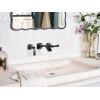 imageMoen T6906BL Voss Matte Black TwoHandle Wall Mount Bathroom Faucet Trim Kit Valve Required