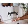 imageMoen T6906BL Voss Matte Black TwoHandle Wall Mount Bathroom Faucet Trim Kit Valve Required