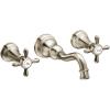 imageMoen TS42112ORB Weymouth Cross Handle Wall Mount Bathroom Faucet Trim Valve Required Oil Rubbed BronzePolished Nickel
