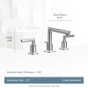 imageMoen TS43002 Arris TwoHandle Modern 8 in Widespread Bathroom Faucet Trim Kit Valve Required ChromeMatte Black
