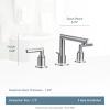 imageMoen TS43002 Arris TwoHandle Modern 8 in Widespread Bathroom Faucet Trim Kit Valve Required ChromeMatte Black