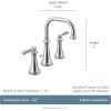 imageMoen TS44103 Colinet Traditional TwoHandle Widespread HighArc Bathroom Faucet with Cross Handles Valve Required ChromeChrome
