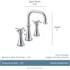 imageMoen TS44103 Colinet Traditional TwoHandle Widespread HighArc Bathroom Faucet with Cross Handles Valve Required ChromeMatte Black