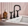 imageMoen TS44103 Colinet Traditional TwoHandle Widespread HighArc Bathroom Faucet with Cross Handles Valve Required ChromeMatte Black