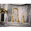 imageMoen TS44103 Colinet Traditional TwoHandle Widespread HighArc Bathroom Faucet with Cross Handles Valve Required ChromeMatte Black