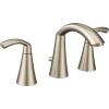 imageMoen TV6173BL Glyde TwoHandle High Arc Widespread Bathroom Sink Faucet for 3Hole Setups with Valve Included Matte BlackBrushed Nickel