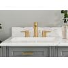 imageMoen Two Handle Widespread Contemporary Modern Matte Black Bathroom Sink Faucet with Drain Kit Perfect for Countertop and Wide Spread Bath Setup T6193BLBrushed Gold