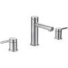 imageMoen Two Handle Widespread Contemporary Modern Matte Black Bathroom Sink Faucet with Drain Kit Perfect for Countertop and Wide Spread Bath Setup T6193BLBrushed Gold