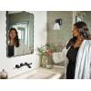 imageMoen Voss Matte Black 1Light DualMount Bath Bathroom Vanity Light Fixture with Frosted Glass YB5161BL