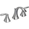 imageMoen Voss Matte Black TwoHandle Widespread Bathroom Faucet Trim Kit Valve Required T6905BL