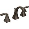 imageMoen Voss Matte Black TwoHandle Widespread Bathroom Faucet Trim Kit Valve Required T6905BL