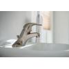 imageMoen WS84503 OneHandle Low Arc Bathroom Faucet ChromeSpot Resist Brushed Nickel