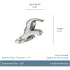 imageMoen WS84503 OneHandle Low Arc Bathroom Faucet ChromeSpot Resist Brushed Nickel