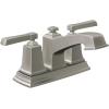 imageMoen WS84800 TwoHandle Low Arc Bathroom Faucet ChromeSpot Resist Brushed Nickel