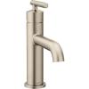 imageMoen 6145BL Gibson One Handle Single Hole Modern Bathroom Sink Faucet with Optional Deckplate Matte BlackBrushed Nickel