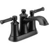 imageMoen 6802BL Dartmoor TwoHandle Low Arc Bathroom Faucet Matte Black