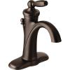 imageMoen Brantford OilRubbed Bronze OneHandle Traditional LowArc Bathroom Faucet with Optional Deckplate and Available Vessel Sink Extension Kit 6600ORBOil Rubbed Bronze