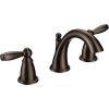 imageMoen Brantford OilRubbed Bronze TwoHandle Widespread Bathroom Sink Faucet for 3Hole Setups with Valve Included TV6620ORB
