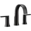 imageMoen Doux Chrome TwoHandle 8Inch Widespread Lever Handle Bathroom Faucet Trim Kit Valve Required TS6925Matte Black