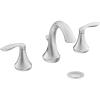 imageMoen Eva OilRubbed Bronze TwoHandle High Arc Widespread Bathroom Sink Faucet for 3Hole Setups with Valve Included TV6420ORBChrome