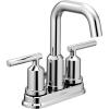 imageMoen Gibson Matte Black TwoHandle Centerset High Arc Modern Bathroom Faucet with Drain Assembly Contemporary Black Sink Faucet for 3Hole Countertops 6150BLChrome