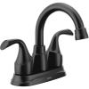 imageMoen Idora Matte Black TwoHandle Centerset Bathroom Sink Faucet with Drain Assembly 84115BL