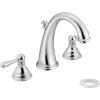 imageMoen Kingsley Chrome Traditional TwoHandle Widespread HighArc Bathroom Faucet with Drain Assembly Valve Required T6125