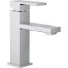 imageMoen Revyl Matte Black OneHandle Single Hole Modern Bathroom Sink Faucet with Optional Deckplate and Spring Loaded Drain Assembly 84771BLChrome