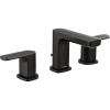 imageMoen Rizon Matte Black TwoHandle Widespread Bathroom Faucet Valve Required T6920BLMatte Black