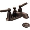 imageMoen S6201ORB Rothbury TwoHandle Low Arc Bathroom Faucet Oil Rubbed Bronze
