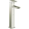imageMoen S6711 90Degree OneHandle Vessel Sink Modern Bathroom Faucet ChromeBrushed Nickel