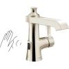 imageMoen S6981EWNL Flara Motionsense Wave Touchless Single Handle Bathroom Sink Faucet Polished Nickel