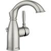 imageMoen Sarona Mediterranean Bronze OneHandle Single Hole Rustic Farmhouse Bathroom Faucet with Optional Deckplate Traditional Bathroom Sink Faucet and Drain Assembly 84144BRBSpot Resist Brushed Nickel