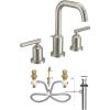 imageMoen T6142BL Gibson Two Handle 8Inch Widespread High Arc Modern Bathroom Sink Faucet Valve Required Trim Only Matte BlackBrushed Nickel