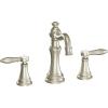 imageMoen TS42108BL Weymouth TwoHandle Lever Handle Bathroom Faucet Trim Kit Valve Required Matte BlackBrushed Nickel