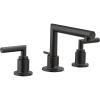 imageMoen TS43002 Arris TwoHandle Modern 8 in Widespread Bathroom Faucet Trim Kit Valve Required ChromeMatte Black