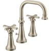 imageMoen TS44103 Colinet Traditional TwoHandle Widespread HighArc Bathroom Faucet with Cross Handles Valve Required ChromeBrushed Nickel