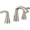 imageMoen TV6173BL Glyde TwoHandle High Arc Widespread Bathroom Sink Faucet for 3Hole Setups with Valve Included Matte BlackBrushed Nickel