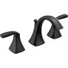 imageMoen Voss Matte Black TwoHandle Widespread Bathroom Faucet Trim Kit Valve Required T6905BL