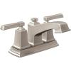 imageMoen WS84800 TwoHandle Low Arc Bathroom Faucet ChromeSpot Resist Brushed Nickel