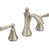 imageMoen Wynford Chrome TwoHandle Widespread HighArc Bathroom Faucet with Lever Handles Valve Required T4520Brushed Nickel