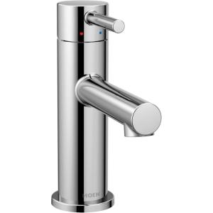 imageMoen 6190BG Align One Handle Modern Bathroom Faucet with Drain Assembly and Optional Deckplate Brushed GoldChrome